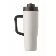   Sticla termos cu perete dublu, Everestus, 2610E19360, 900 ml, Cu maner, Cu pai, 13x26 cm, Otel inoxidabil, Alb