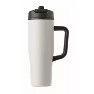   Sticla termos cu perete dublu, Everestus, 2610E19360, 900 ml, Cu maner, Cu pai, 13x26 cm, Otel inoxidabil, Alb