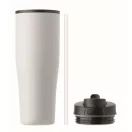 Sticla termos cu perete dublu, Everestus, 2610E19360, 900 ml, Cu maner, Cu pai, 13x26 cm, Otel inoxidabil, Alb