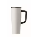 Sticla termos cu perete dublu, Everestus, 2610E19360, 900 ml, Cu maner, Cu pai, 13x26 cm, Otel inoxidabil, Alb