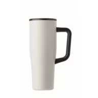   Sticla termos cu perete dublu, Everestus, 2610E19360, 900 ml, Cu maner, Cu pai, 13x26 cm, Otel inoxidabil, Alb