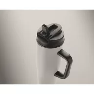   Sticla termos cu perete dublu, Everestus, 2610E19360, 900 ml, Cu maner, Cu pai, 13x26 cm, Otel inoxidabil, Alb