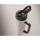Sticla termos cu perete dublu, Everestus, 2610E19360, 900 ml, Cu maner, Cu pai, 13x26 cm, Otel inoxidabil, Alb