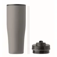   Sticla termos cu perete dublu, Everestus, 2610E19362, 900 ml, Cu maner, Cu pai, 13x26 cm, Otel inoxidabil, Gri