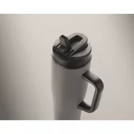   Sticla termos cu perete dublu, Everestus, 2610E19362, 900 ml, Cu maner, Cu pai, 13x26 cm, Otel inoxidabil, Gri