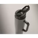 Sticla termos cu perete dublu, Everestus, 2610E19362, 900 ml, Cu maner, Cu pai, 13x26 cm, Otel inoxidabil, Gri