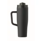 Sticla termos cu perete dublu, Everestus, 2610E19361, 900 ml, Cu maner, Cu pai, 13x26 cm, Otel inoxidabil, Albastru marin francez