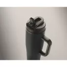 Sticla termos cu perete dublu, Everestus, 2610E19361, 900 ml, Cu maner, Cu pai, 13x26 cm, Otel inoxidabil, Albastru marin francez
