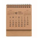 Calendar de birou pe 4 ani, Everestus, 2610E18222, 16.8x11x0.7 cm, Hartie, Bej