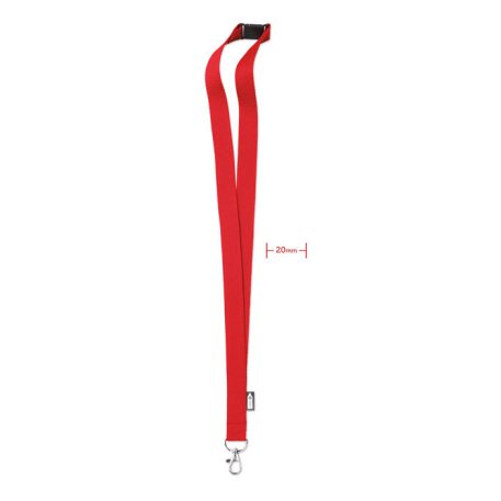 Lanyard cu carabina, 2x90 cm, Everestus, 20SEP1368, PET, Rosu