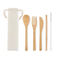 Set 5 tacamuri, 21MAR2449, 24x6 cm, Everestus, Bambus, Bej
