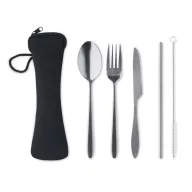 Set 5 tacamuri, 21MAR2441, 21x6 cm, Everestus, Otel, Negru