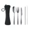 Set 5 tacamuri, 21MAR2441, 21x6 cm, Everestus, Otel, Negru
