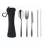 Set 5 tacamuri, 21MAR2441, 21x6 cm, Everestus, Otel, Negru