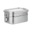 Caserola pranz, 21MAR1230, 1200 ml, 16x11.5x8 cm, Everestus, Otel, Argintiu
