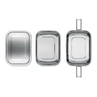   Caserola pranz, 21MAR1230, 1200 ml, 16x11.5x8 cm, Everestus, Otel, Argintiu