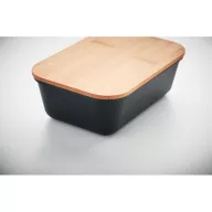   Caserola pranz, Everestus, 21AUG031, Polipropilena, Bambus, 20x13.5x6.5 cm, Negru