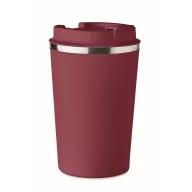   Cana de voiaj, Everestus, 2610E18496, 350 ml, Ø8.8x15.1 cm, Otel inoxidabil, Rosu Burgundy