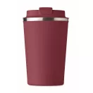 Cana de voiaj, Everestus, 2610E18496, 350 ml, Ø8.8x15.1 cm, Otel inoxidabil, Rosu Burgundy