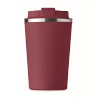   Cana de voiaj, Everestus, 2610E18496, 350 ml, Ø8.8x15.1 cm, Otel inoxidabil, Rosu Burgundy