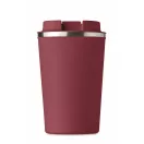 Cana de voiaj, Everestus, 2610E18496, 350 ml, Ø8.8x15.1 cm, Otel inoxidabil, Rosu Burgundy