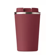   Cana de voiaj, Everestus, 2610E18496, 350 ml, Ø8.8x15.1 cm, Otel inoxidabil, Rosu Burgundy
