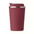 Cana de voiaj, Everestus, 2610E18496, 350 ml, Ø8.8x15.1 cm, Otel inoxidabil, Rosu Burgundy