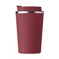   Cana de voiaj, Everestus, 2610E18496, 350 ml, Ø8.8x15.1 cm, Otel inoxidabil, Rosu Burgundy
