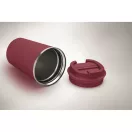 Cana de voiaj, Everestus, 2610E18496, 350 ml, Ø8.8x15.1 cm, Otel inoxidabil, Rosu Burgundy