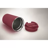   Cana de voiaj, Everestus, 2610E18496, 350 ml, Ø8.8x15.1 cm, Otel inoxidabil, Rosu Burgundy
