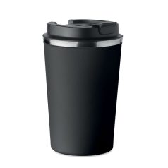   Cana de voiaj, Everestus, 21AUG154, 350 ml, Otel, Polipropilena, Ø8.5x14 cm, Negru