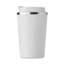 Cana de voiaj cu perete dublu, Everestus, 18SEP3140, 350 ml,  Ø8.5x14 cm, Otel, Alb