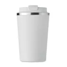 Cana de voiaj cu perete dublu, Everestus, 18SEP3140, 350 ml,  Ø8.5x14 cm, Otel, Alb