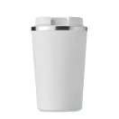 Cana de voiaj cu perete dublu, Everestus, 18SEP3140, 350 ml,  Ø8.5x14 cm, Otel, Alb