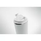 Cana de voiaj cu perete dublu, Everestus, 18SEP3140, 350 ml,  Ø8.5x14 cm, Otel, Alb