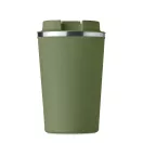 Cana de voiaj cu perete dublu, Everestus, 18SEP3139, 350 ml,  Ø8.5x14 cm, Otel, Verde
