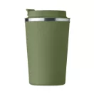 Cana de voiaj cu perete dublu, Everestus, 18SEP3139, 350 ml,  Ø8.5x14 cm, Otel, Verde
