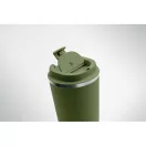 Cana de voiaj cu perete dublu, Everestus, 18SEP3139, 350 ml,  Ø8.5x14 cm, Otel, Verde
