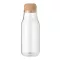 Bidon sport pentru apa, Everestus, 21AUG141, 600 ml, Sticla, Pluta, Ø7x21.5 cm, Transparent