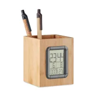   Suport pixuri, Everestus, 21AUG043, Bambus, 8.2x7.9x9.8 cm, Natur