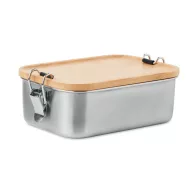   Caserola pranz, Everestus, 21AUG026, 750 ml, Otel, Bambus, 16x11x5.5 cm, Natur