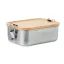 Caserola pranz, Everestus, 21AUG026, 750 ml, Otel, Bambus, 16x11x5.5 cm, Natur