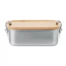 Caserola pranz, Everestus, 21AUG026, 750 ml, Otel, Bambus, 16x11x5.5 cm, Natur