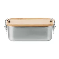   Caserola pranz, Everestus, 21AUG026, 750 ml, Otel, Bambus, 16x11x5.5 cm, Natur