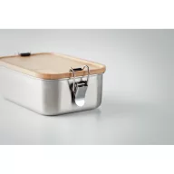   Caserola pranz, Everestus, 21AUG026, 750 ml, Otel, Bambus, 16x11x5.5 cm, Natur