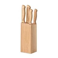   Set cutite, Everestus, 21AUG240, Lemn, 9x7x34 cm, 5 piese, Natur