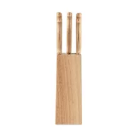   Set cutite, Everestus, 21AUG240, Lemn, 9x7x34 cm, 5 piese, Natur