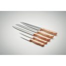 Set cutite, Everestus, 21AUG240, Lemn, 9x7x34 cm, 5 piese, Natur