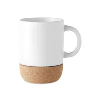   Cana, Everestus, 21AUG079, 300 ml, Ceramica, Pluta, Ø8.3x11 cm, Alb