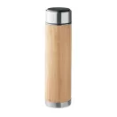 Termos, Everestus, 22FEB1231, 480 ml, Ø6.4x23.5 cm, Otel, Bambus, Natur